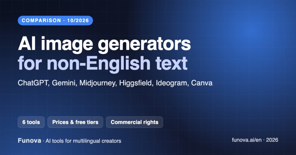 Best AI image generators for non-English text, 2026 comparison