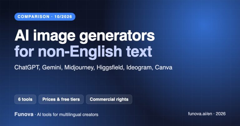 Best AI image generators for non-English text, 2026 comparison