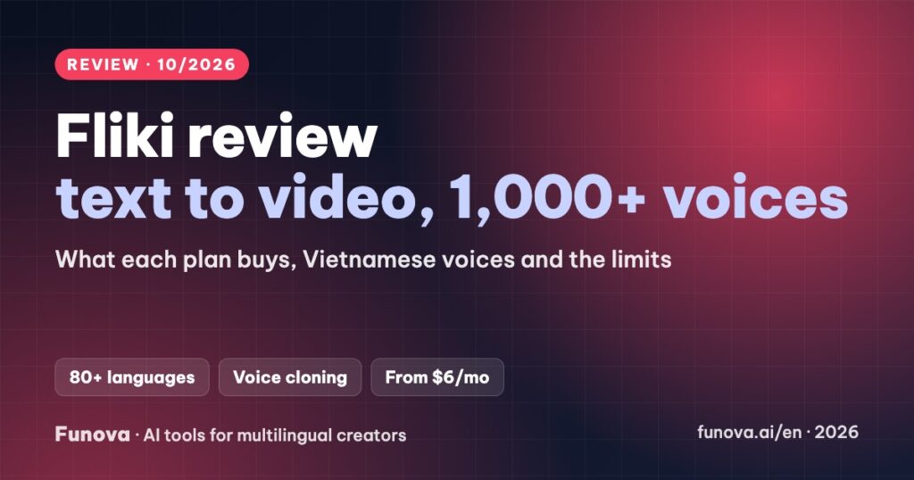 Fliki review 2026: text to video with AI voices