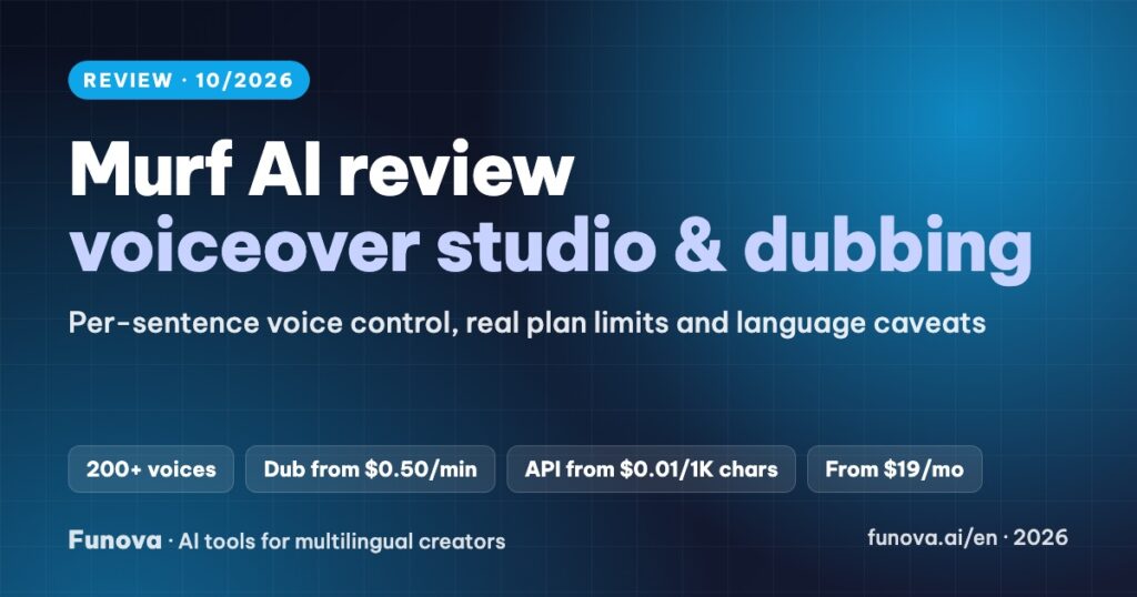 Murf AI review 2026: voiceover studio and dubbing