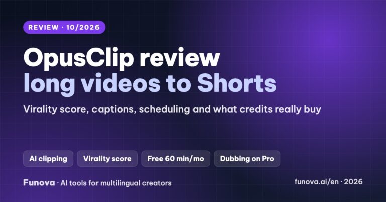 OpusClip review 2026: turning long videos into Shorts, plans and limits