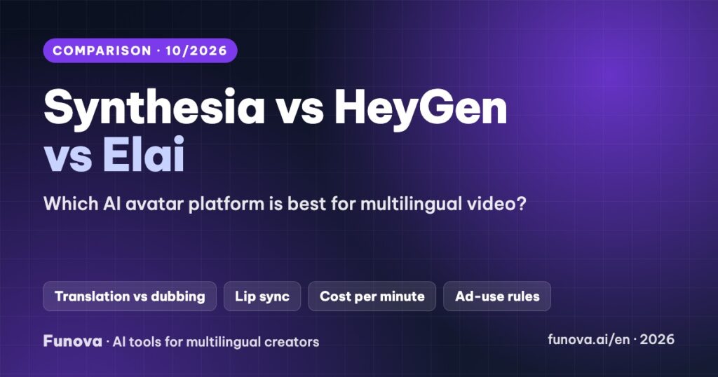 Synthesia vs HeyGen vs Elai 2026 compared for multilingual AI video