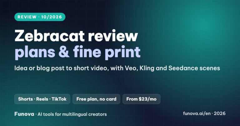 Zebracat review 2026: AI short videos, plans and fine print